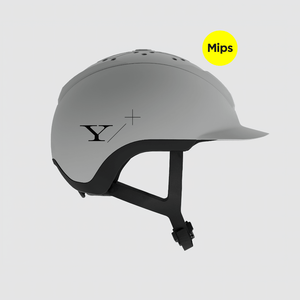 Junior riding helmet bundle in grey with adjustable inner liner for sizes 52-53 cm