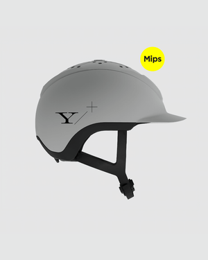 Junior riding helmet bundle in grey with adjustable inner liner for sizes 52-53 cm