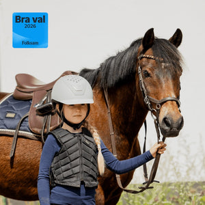 Grey junior riding helmet with adjustable liners for growing children